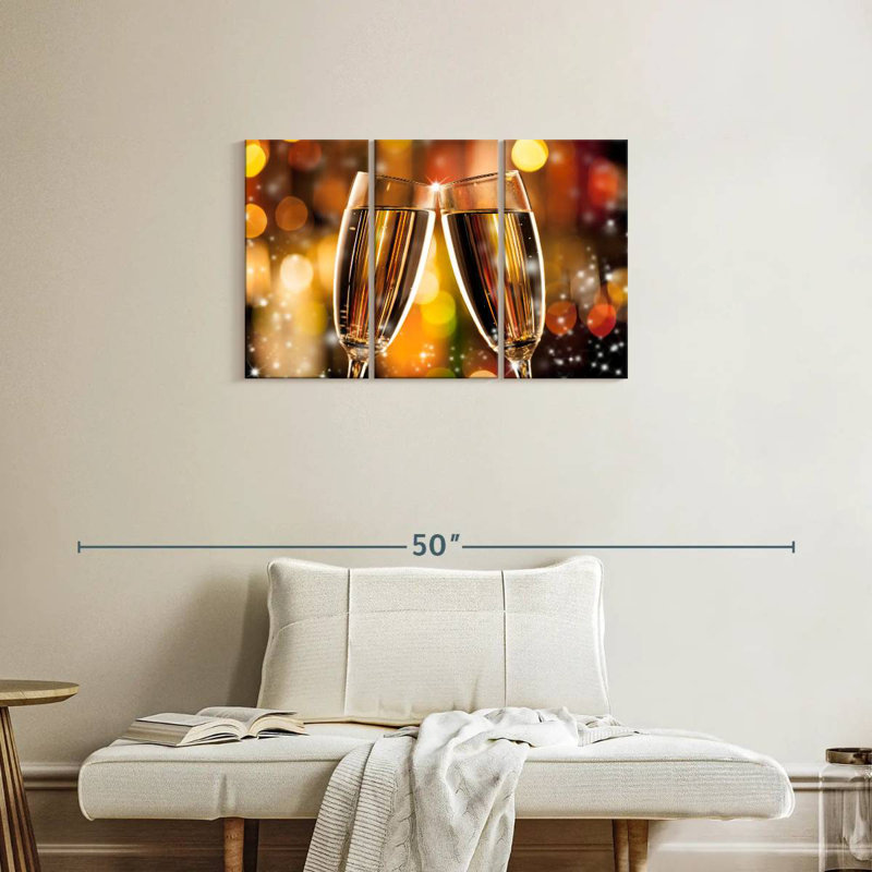 Verres à champagne Yarlin cliquetis, H 20 po x l 33 po