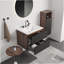 Meuble-lavabo mural avec lavabo en céramique