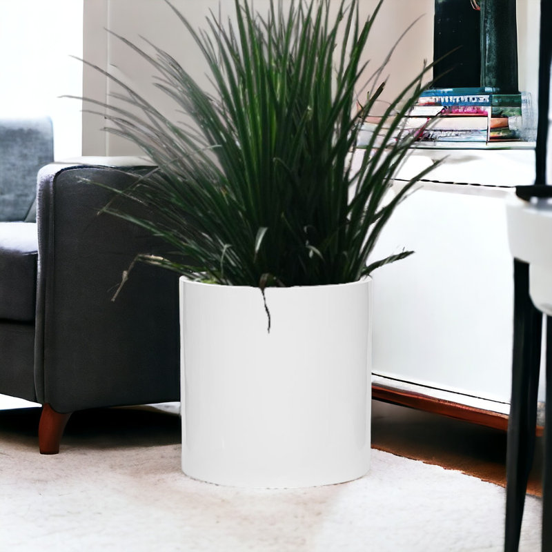 Handmade Pot Planter, Glossy White, 20'' H X 20'' W X 20'' D