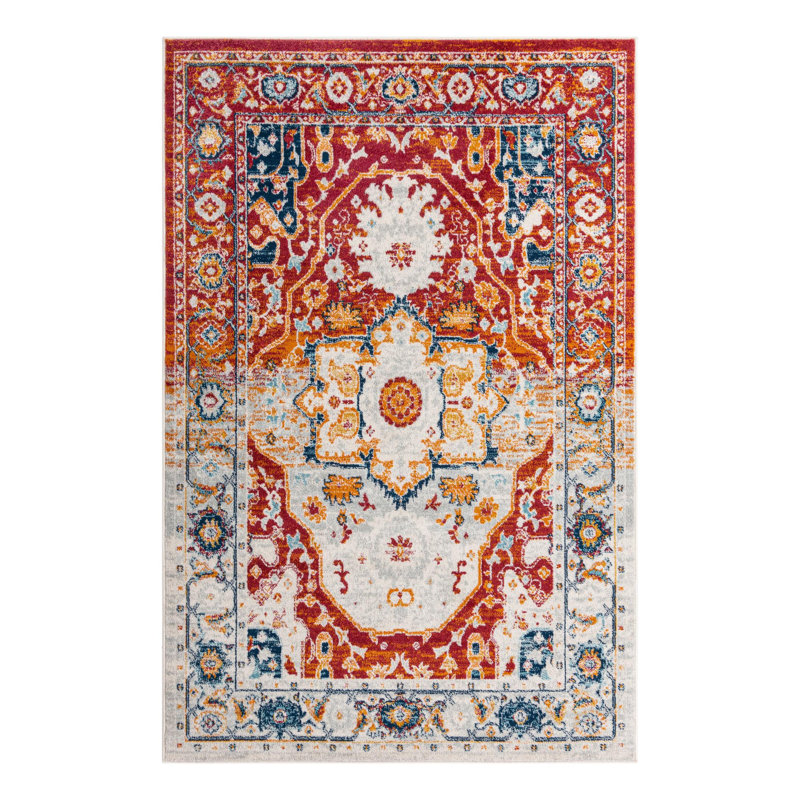 Hagedorn Oriental Area Rug, Rectangle 10' x 13', Red