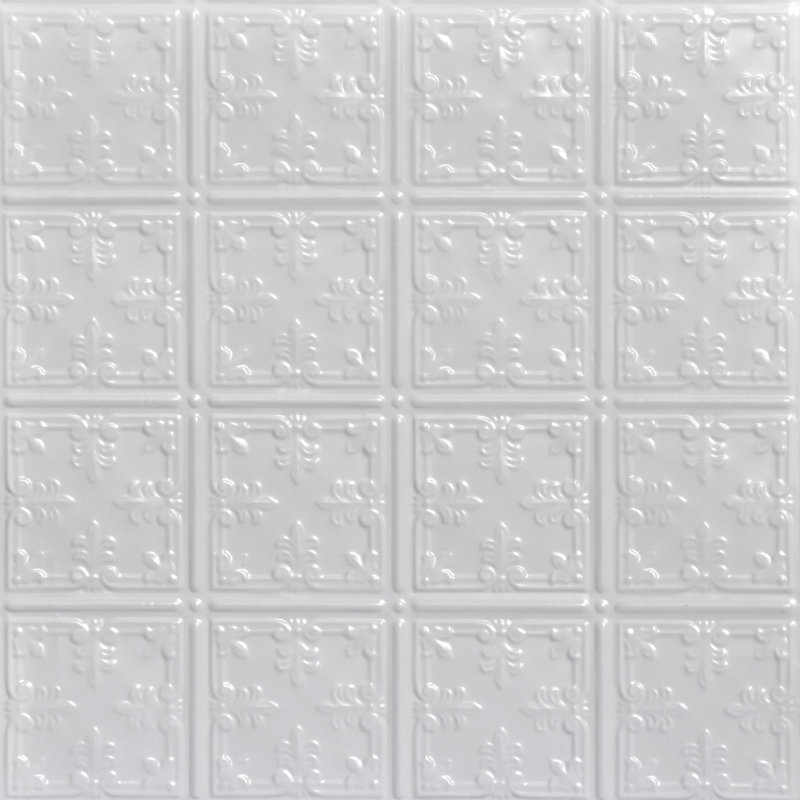 Florentine 2 ft. x 2 ft. Nail-up Tin Ceiling Tile, White