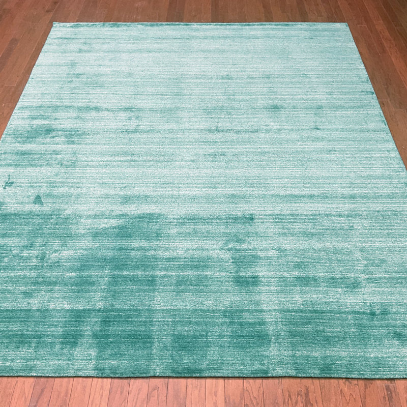 Rectangle Hand Knotted Silk Area Rug, Rectangle 8' x 10'