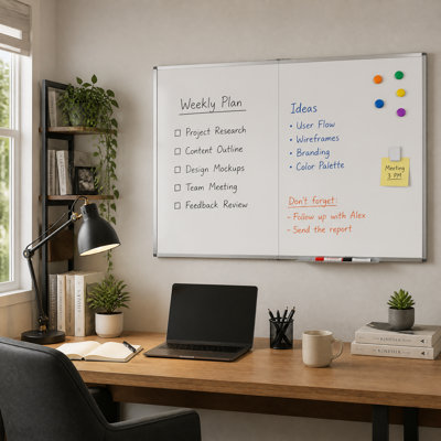 GzoogHome Metal Wall Mounted Required Aluminum Whiteboard