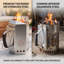 Allume-charbon hexagonal haut de gamme en acier inoxydable avec poignée résistante à la chaleur et ventilation optimale pour un allumage rapide du barbecue