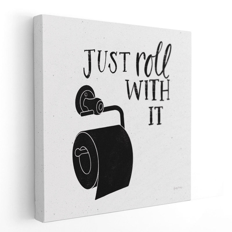«Bathroom Puns V», impression sur toile, H 16 po x l 16 po