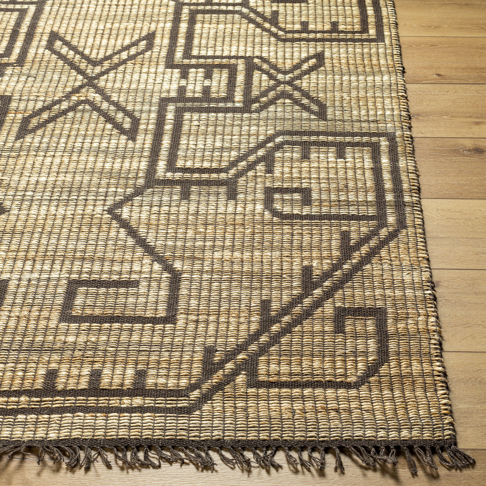Edara Handmade Jute / Sisal Tan Rug, Runner 2'6" x 8'