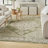 Haydel Oriental Machine Washable Power Loom Polyester Area Rug in Ivory/Green-97841431
