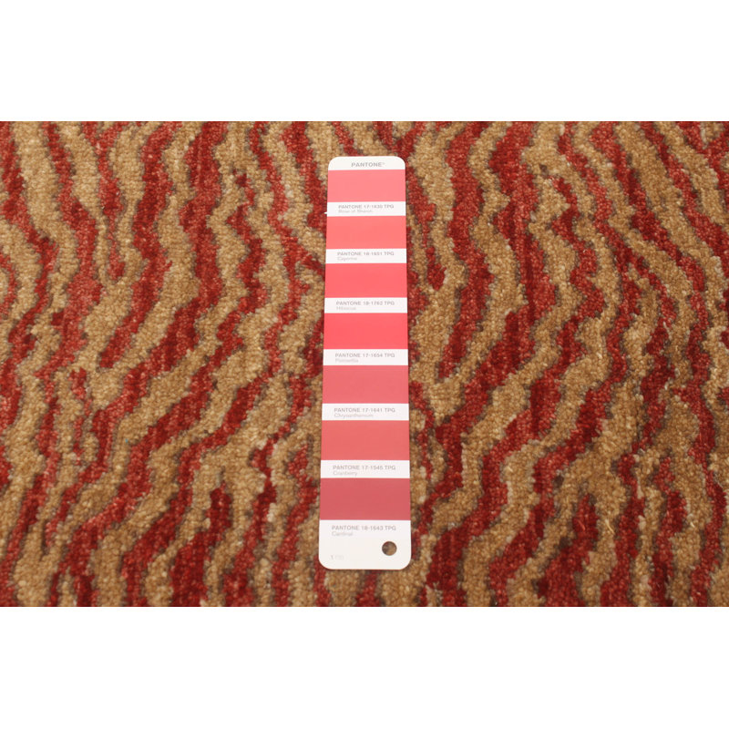 Mackinder One-of-a-Kind 5'4" x 7'5" New Age Rectangle Wool Area Rug in Red