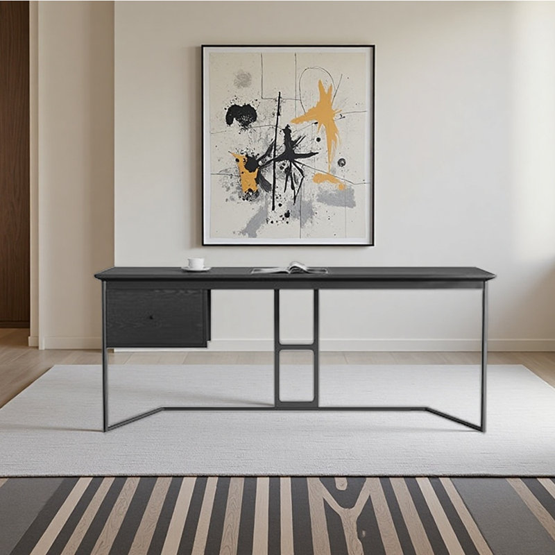 Bureau minimaliste luxueux de style italien, H 29,53 po x l 55,12 po x P 23,62 po