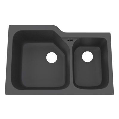 Allia 33" Fireclay 2 Bowl Undermount Kitchen Sink