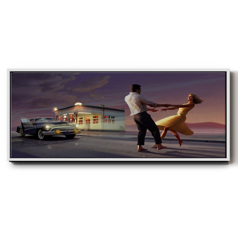 Night Dance- Framed Canvas, 8" H x 20" W