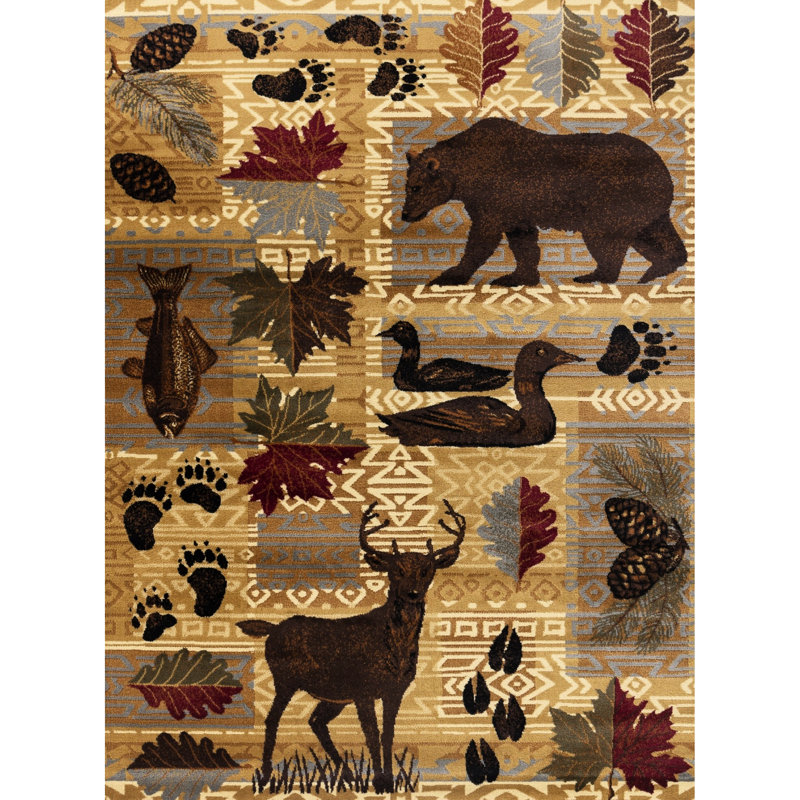 Le tapis de sol en polypropylène beige de 2 pi x 3 pi, teinté, convient à un tapis de style chalet et rustique de 3 pi, le polypropylène ajoute une touche d'élégance à la maison