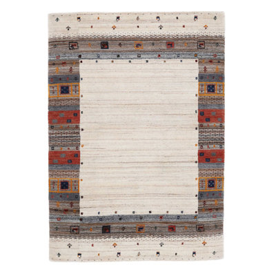 Gabbeh Vida Handwoven Wool Beige Rug