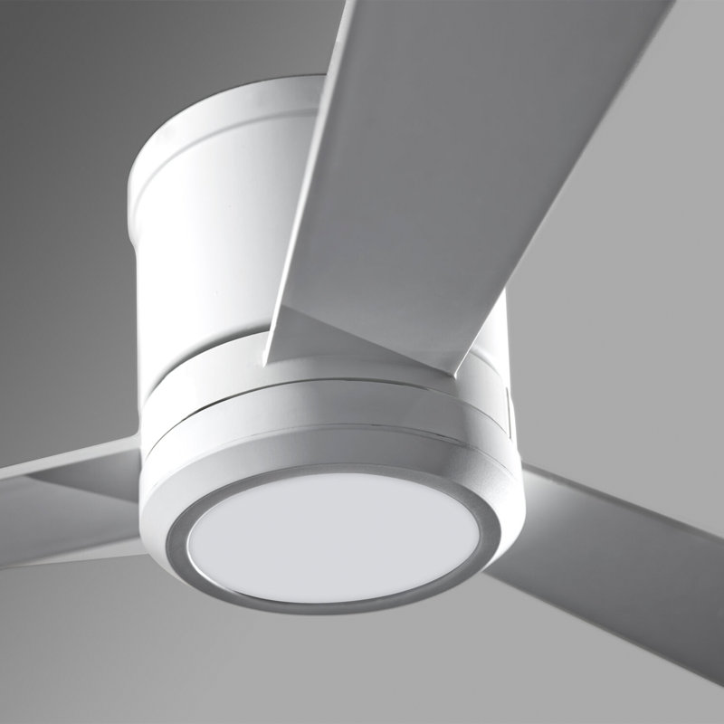 Rodrick 3 Blade Ceiling Fan with LED Light Kit, 52 inches, Matte White