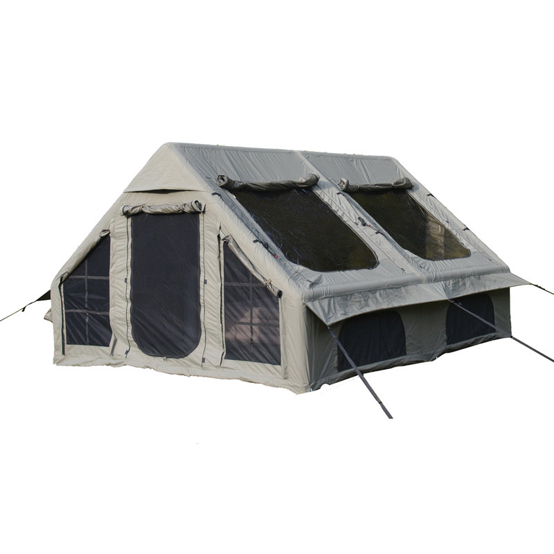 Tente de camping gonflable avec pompe, Vert