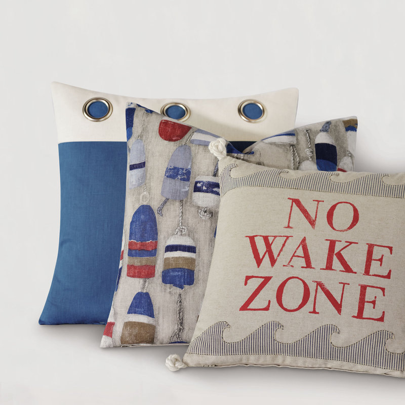 Maritime Square Pillow Cover & Insert, Faux Down