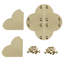Coins quadrilobe Dritz Home, petit, paquet de 3, laiton