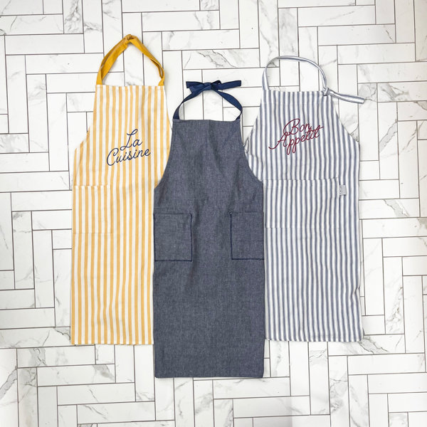 Twig Bib Apron - Yellow Stripe 