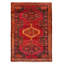 Tapis rouge unique fait à la main de conception unique 3 pi 7 po x 5 pi 4 po Antalya