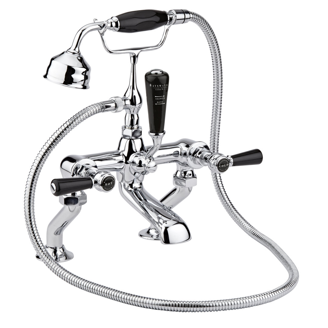 3 Handle Deck Bath Shower Mixer Bath Filler with Diverter