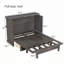 Commode lit escamotable en bois de pin massif avec station de charge et grand tiroir de rangement-982998651-982998650