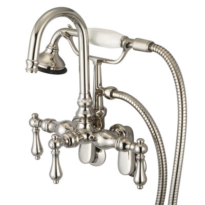 Stonington 3 Handle Wall Clawfoot Tub Faucet