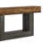 Console Table, Brown Rectangular Top, Gray U Shape Base, 63 Inch