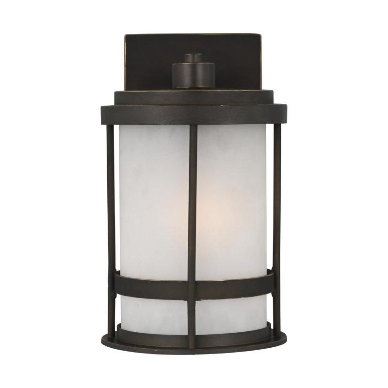 Petite lanterne murale d'extérieur Wilburn , Bronze antique, H 10,25 po x l 6 po x P 6 po, 60 W