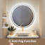 Miroir rond à DEL 3 couleurs et luminosité réglable avec antibuée-798231797