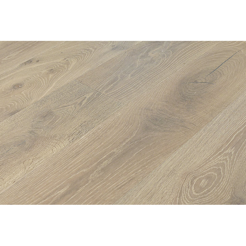 Plancher de bois franc d'ingénierie en chêne, Brun clair Melville