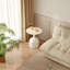 58 cm Cream White Round End Table
