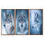 Photographie de loup en hiver - loup gris, décoration murale 3 pièces-129076106-129076101
