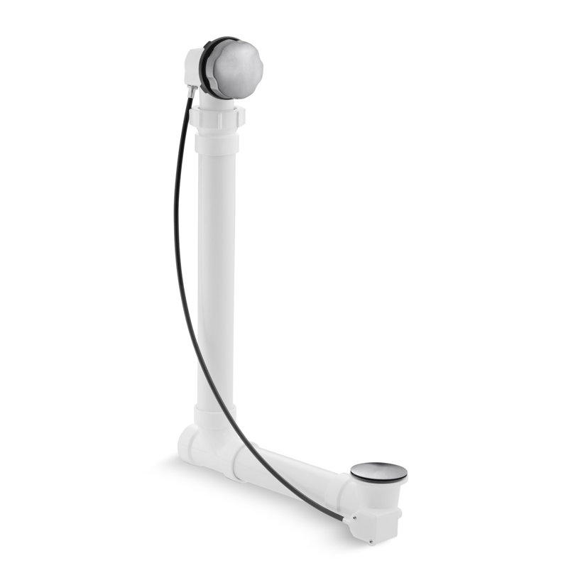 Drain de baignoire avec trop-plein Clearflo, Chrome brossé