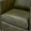 Fauteuil demi-tonneau pivotant en similicuir vert-1247997761