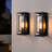 Polikron Classic Outdoor Wall Sconce 1 Light with Dusk to Dawn in Matte Black Rectangular-957323259