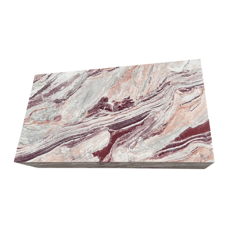 Table basse en marbre véritable - marbre Arabescato Orobico Rosso, très grand 54 po
