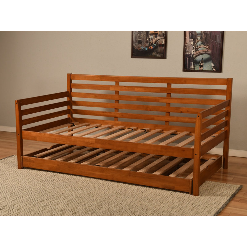 Alhamdi Boho Daybed and Pop-Up Bed with Mattresses, Barbados, Linen Charcoal