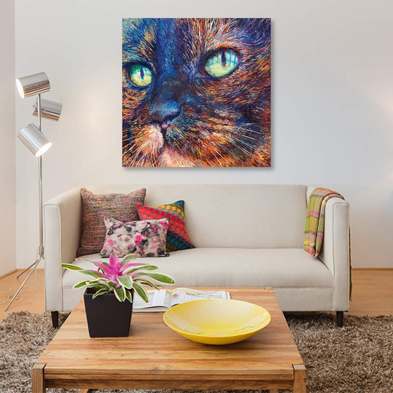 «Foxy» par Iris Scott - reproduction sur toile tendue sur toile tendue avec châssis, H 26 po x l 26 po x P 1,5 po