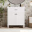 meuble-lavabo avec lavabo en céramique, porte à fermeture douce et tablettes réglables-106461865-106461866