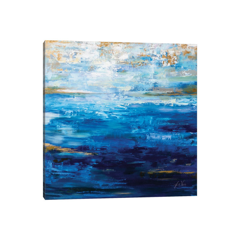 Deep Blue 1 Piece Wall Art on Canvas, 93.98cm H x 93.98cm W