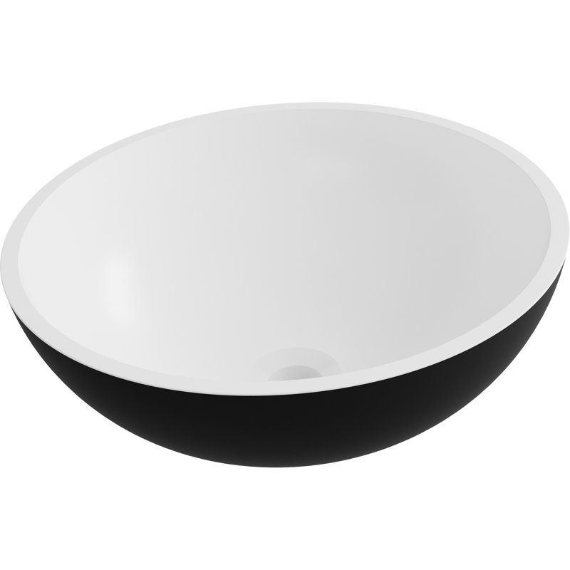 Lavabo-vasque Gabrielli - blanc mat / noir mat