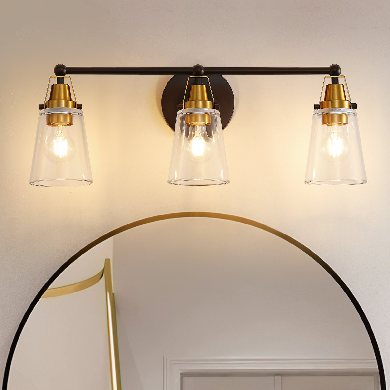 3 – Light Modern Black/Brass Dimma…