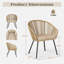 Outdoor Patio Dining Armchair with Cushion