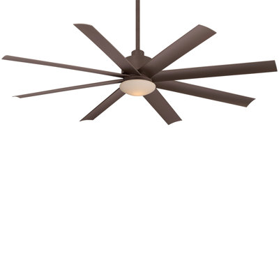 Slipstream 65" 8 - Blade Outdoor LED Smart Standard Ceiling Fan with Remote Control and Light Kit Included
