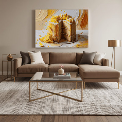 Art mural sur toile beige, Desserts