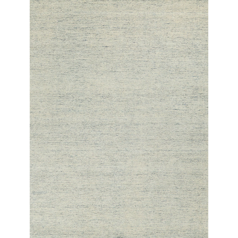 Elements Rectangle Hand Tufted Wool Area Rug., Rectangle 9' x 12', Blue/Ivory