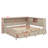 Stylish  Wood Daybed With Convenient Storage Shelves And Drawers-600189423
