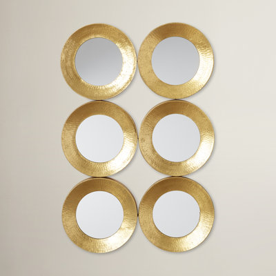 Miroir mural à disque en bois marcus