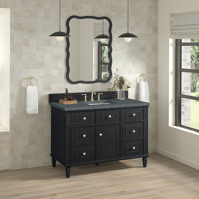 Lorelai 48'' W Single Vanity, Black Onyx, Parisien Bleu