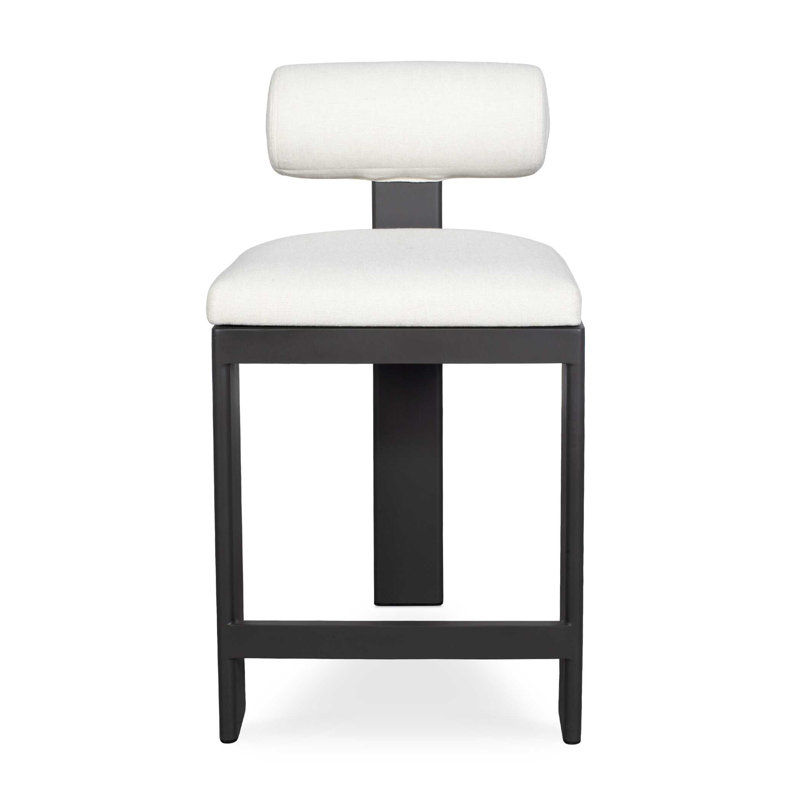 Bolster back outdoor bar stool, 26"